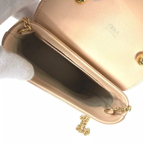 Chloe logo Abbey Rock Small 2WAY Hand Bag Crossbody Pochette Shoulder Bag - Picture 12 of 13